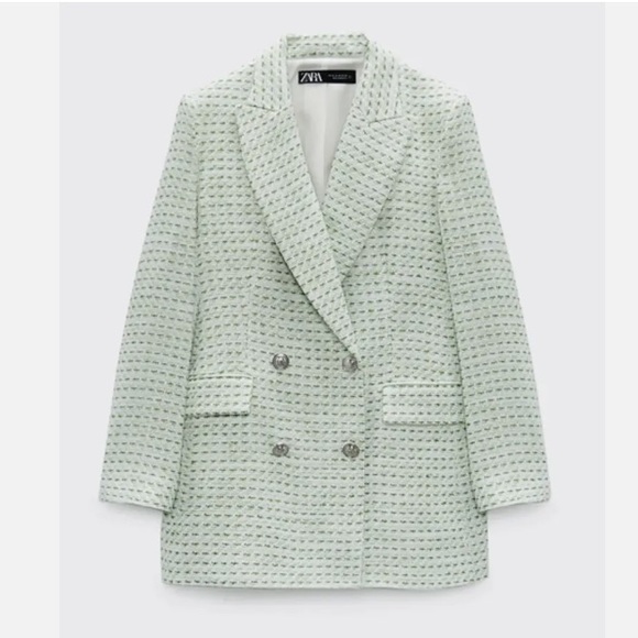 Zara textured plaid blazer - Picture 9 of 11